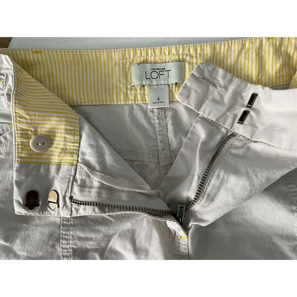 ANN TAYLOR LOFT women's mini skirt, cream/beige, size 6 - Picture 3 of 6